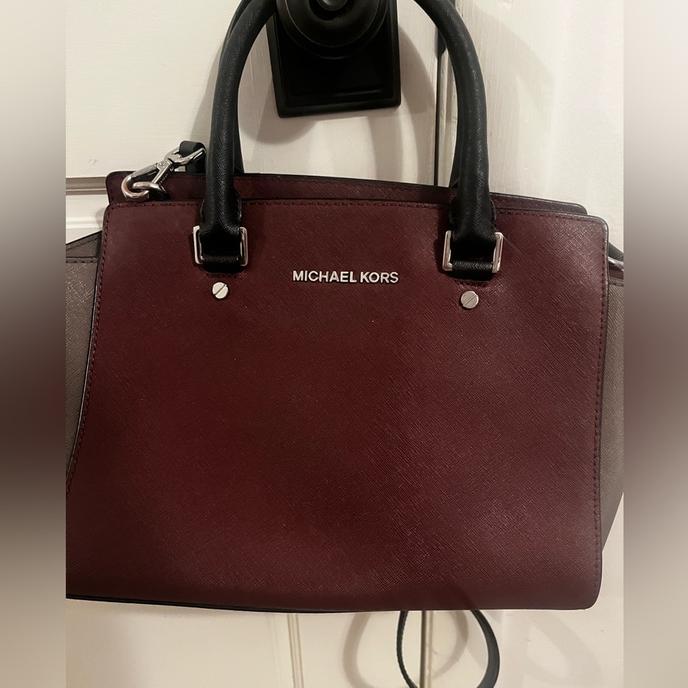 Michael Kors burgundy cross body bag